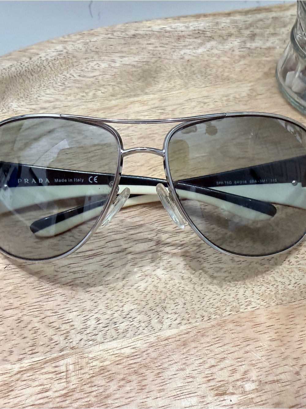 Prada Vintage Y2K Shield Aviator Sunglasses